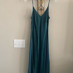 Teal Slip Dress By Michele Jonas